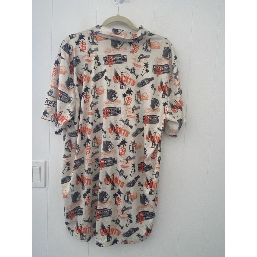 San Francisco Giants "Aloha Foodie" Hawaiian Button-Up Shirt MLB Baseball XL